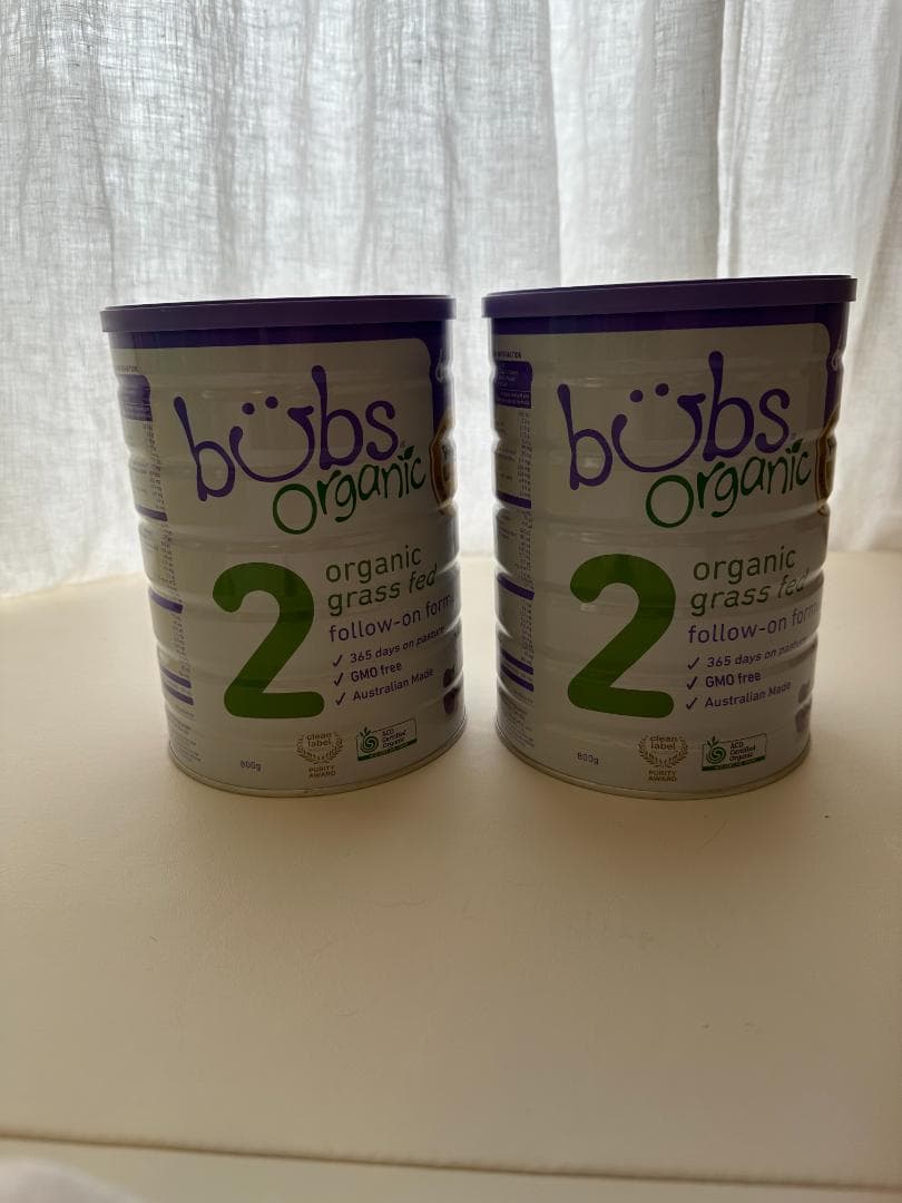 bubs organic 有機粉ミルク 800g 2缶セット