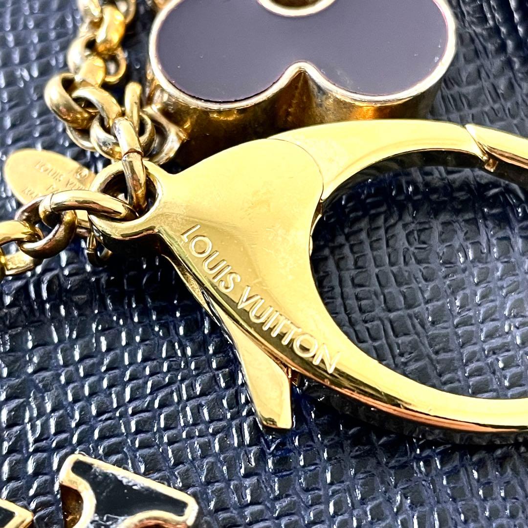 ルイヴィトン　キーホルダー　M67119 モノグラム　LV ゴールド　ブラック