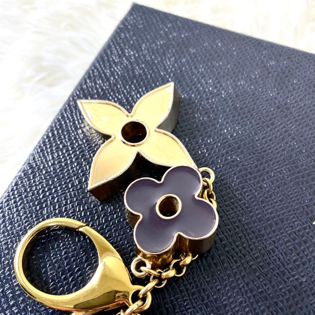 ルイヴィトン　キーホルダー　M67119 モノグラム　LV ゴールド　ブラック