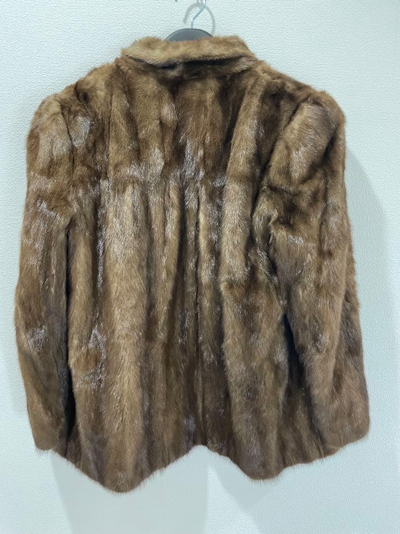 SAGA MINK ブラウン ミンクファー コート ショート