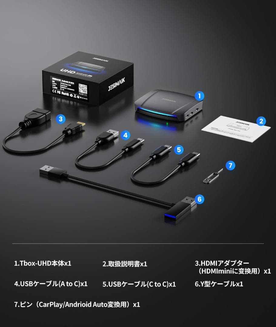 JESIMAIK CarPlay Ai Box 車内でYouTubeが見れる