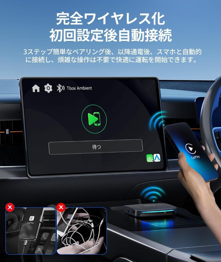 JESIMAIK CarPlay Ai Box 車内でYouTubeが見れる