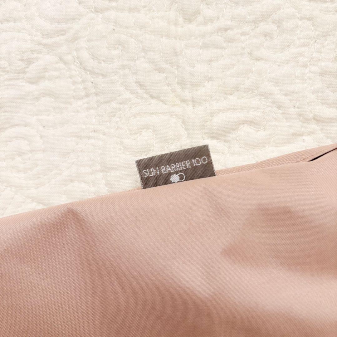 サンバリア100＊折りたたみ日傘２段折 フリル ピンク