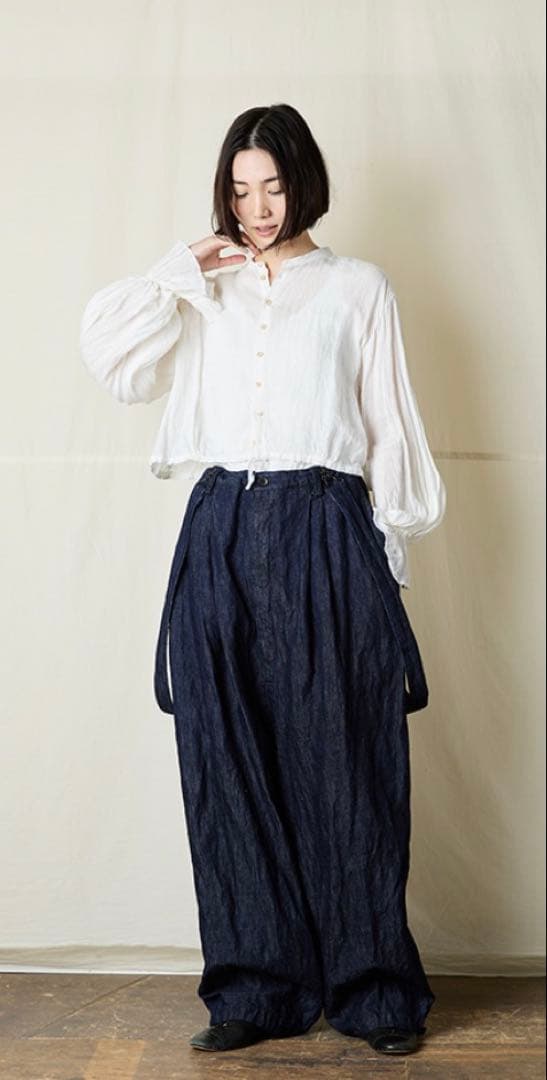 デニム サロペット サスペンダー付