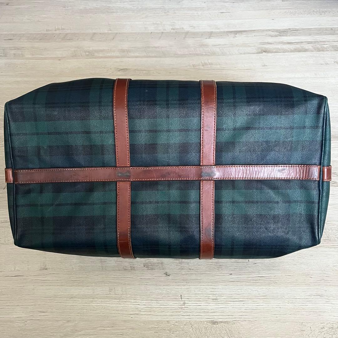 美品 ポロラルフローレン 2way ボストンバッグ 大容量 チェック柄 PVC