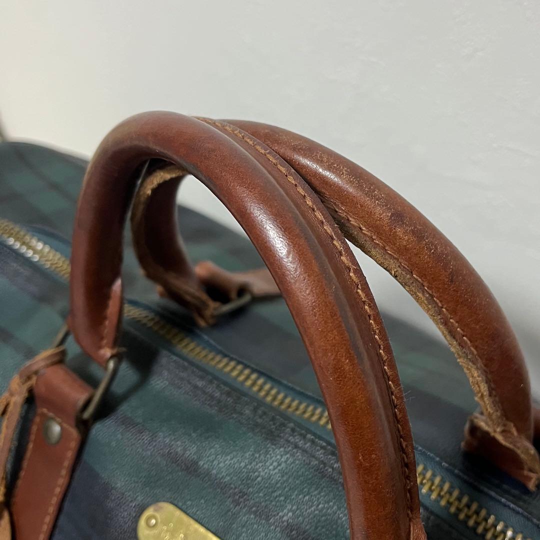 美品 ポロラルフローレン 2way ボストンバッグ 大容量 チェック柄 PVC