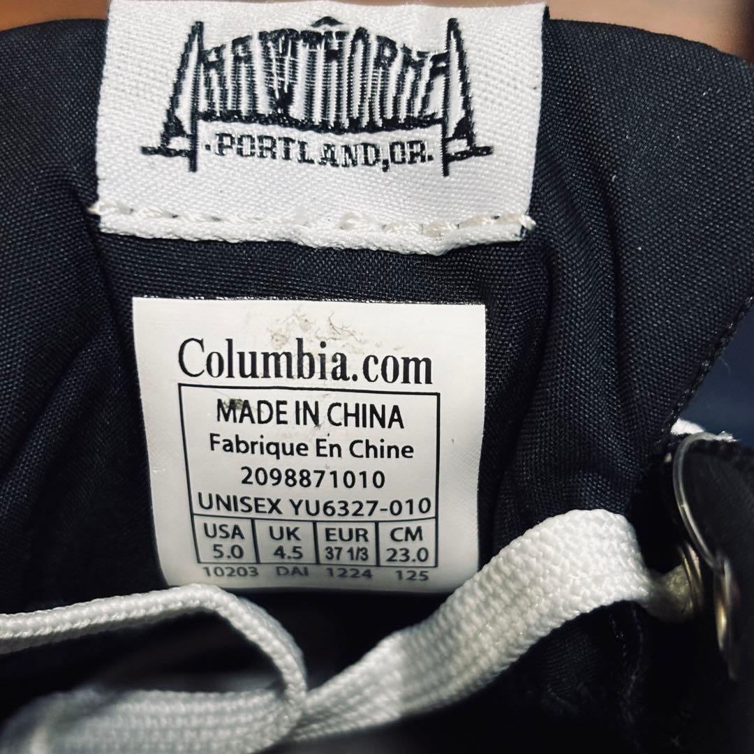 【新品】コロンビア ホーソンレイン 防水スニーカー 23cm 黒 YU6327