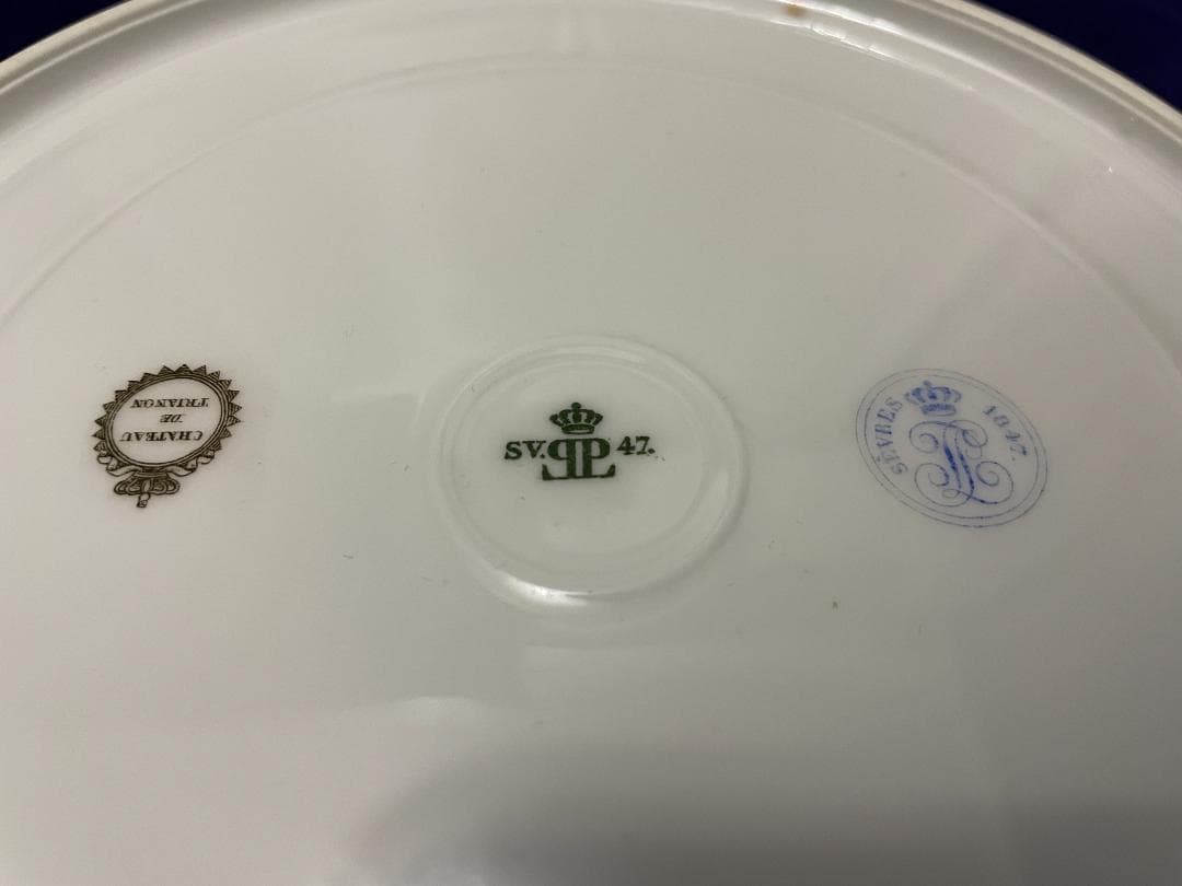 セーブル 花柄 プレート フランス製