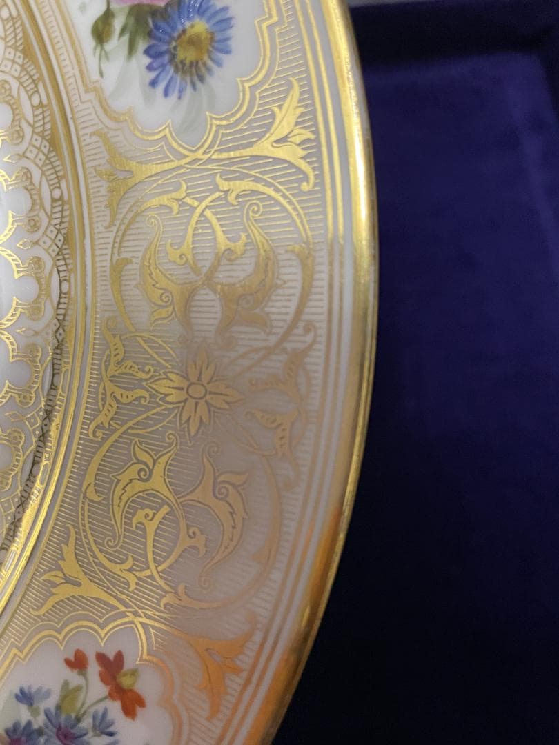 セーブル 花柄 プレート フランス製