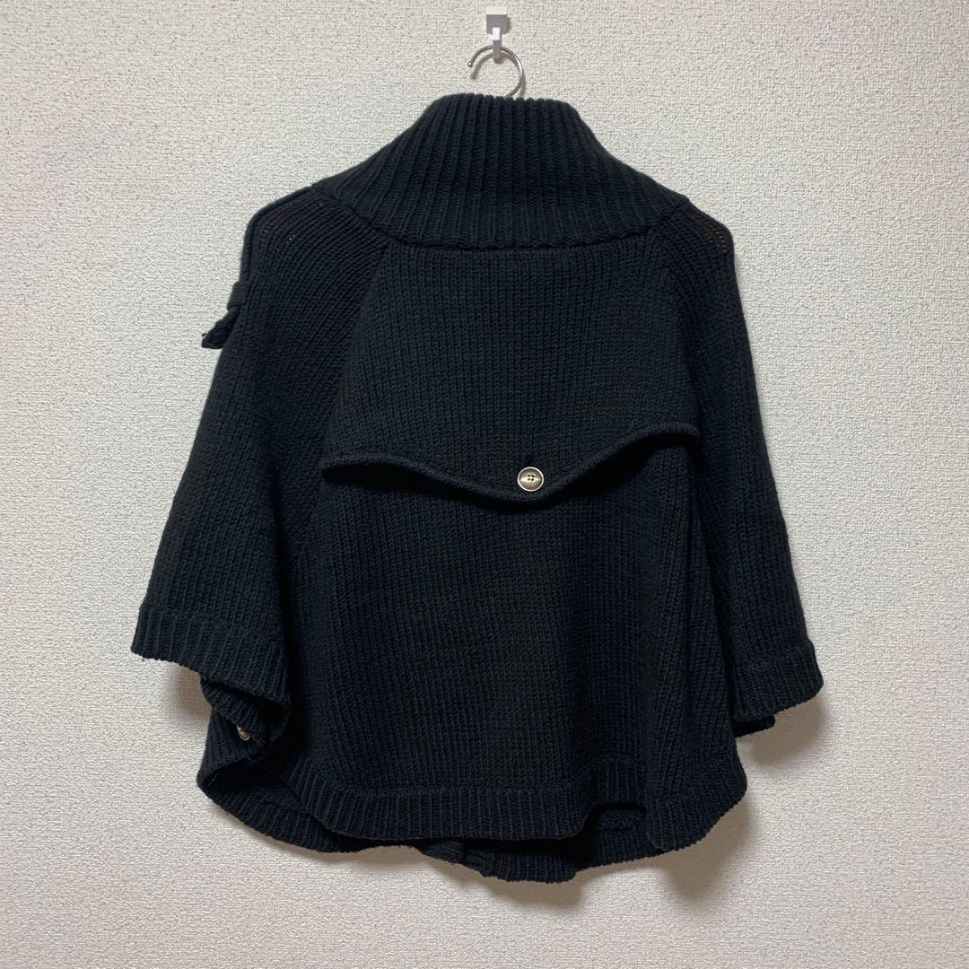 バーバリーロンドンブルーレーベル ポンチョ 三陽商会 ブラック 体型カバー 高級