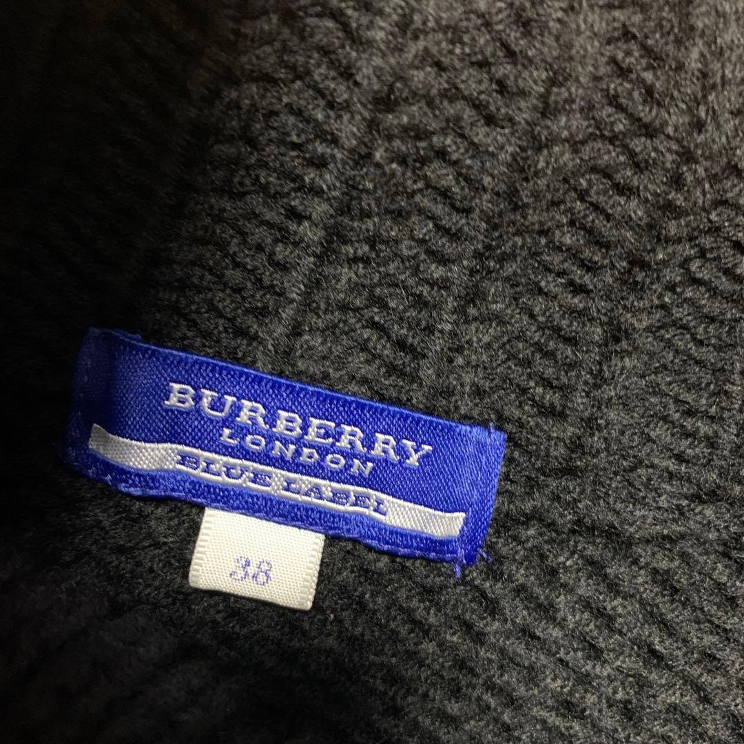 バーバリーロンドンブルーレーベル ポンチョ 三陽商会 ブラック 体型カバー 高級