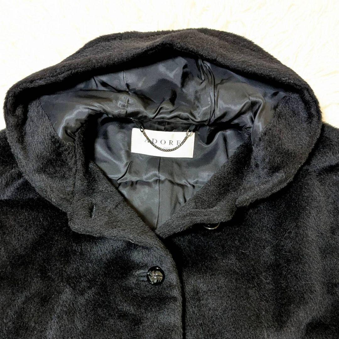 ✨美品✨ ADORE アドーア ポンチョ シャギー アルパカ混 ブラック M