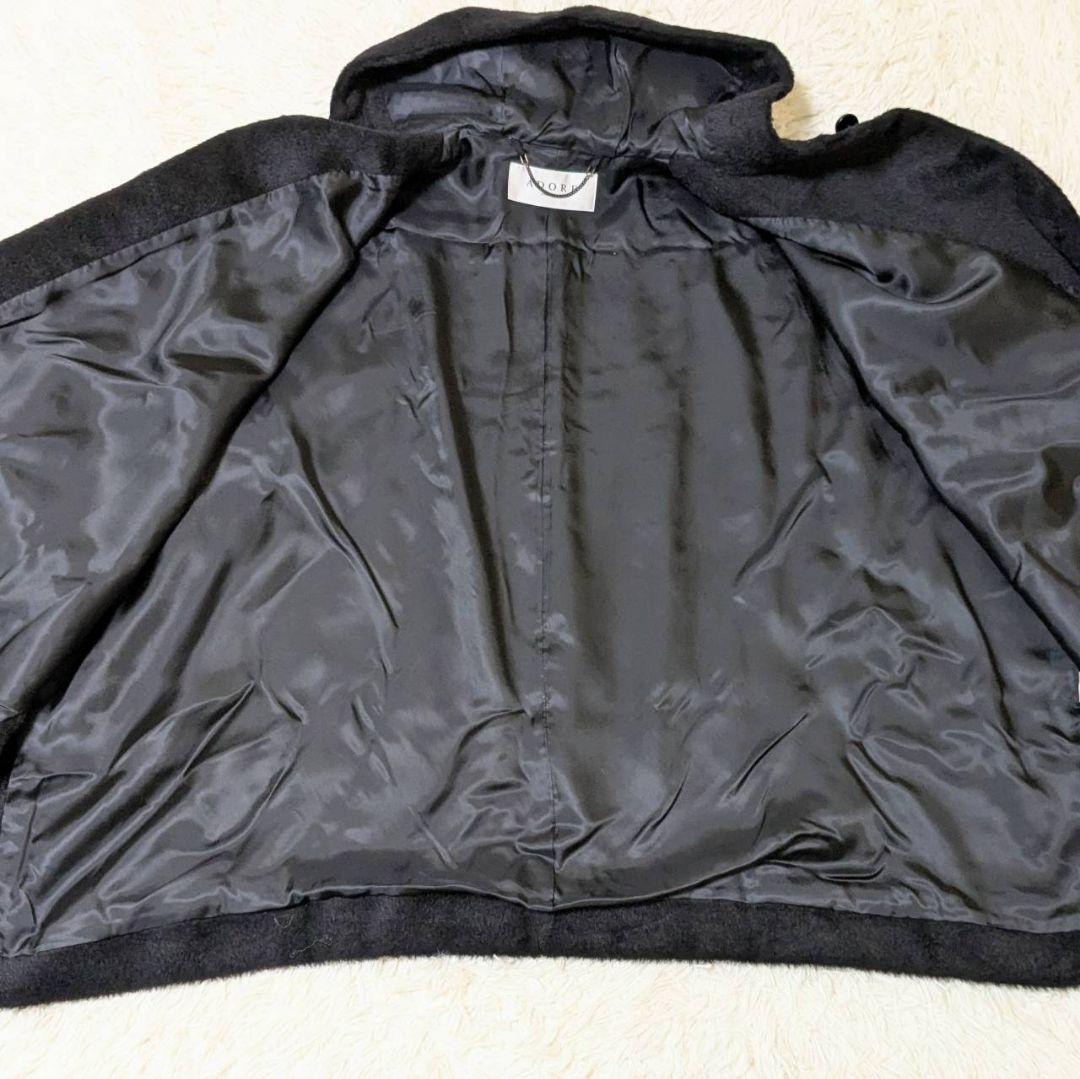 ✨美品✨ ADORE アドーア ポンチョ シャギー アルパカ混 ブラック M