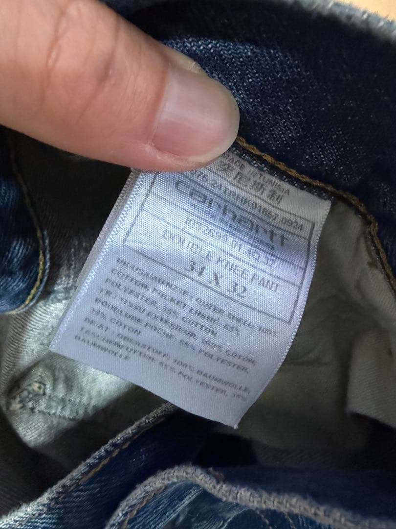 【レアサイズ】Carhartt カーハート ダブルニーデニム W34 L32