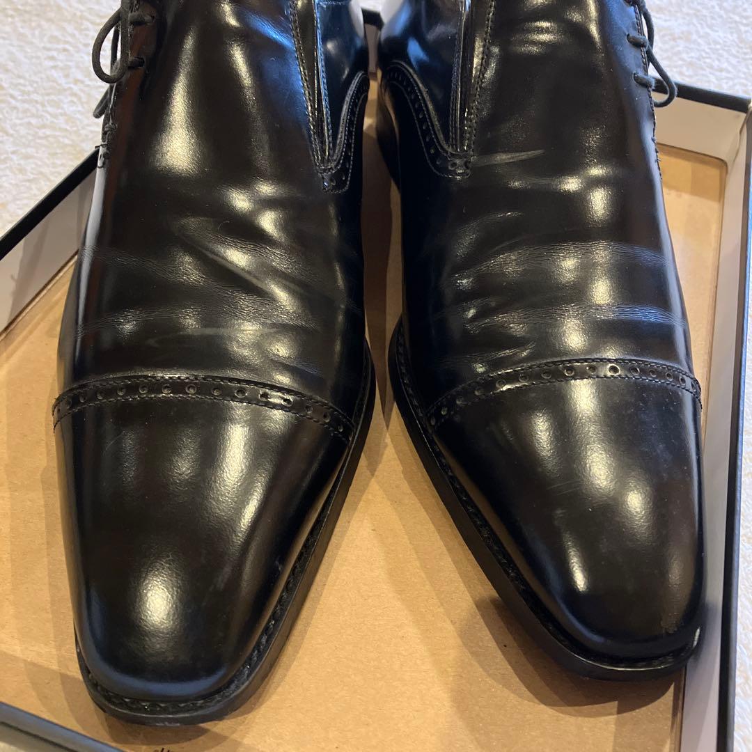 ブラックレザードレスシューズ27.5センチ相当