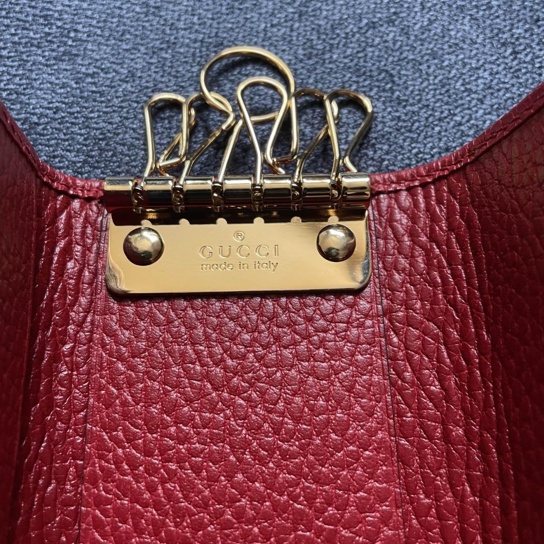 GUCCI プチマーモント レザーキーケース レッド グッチ