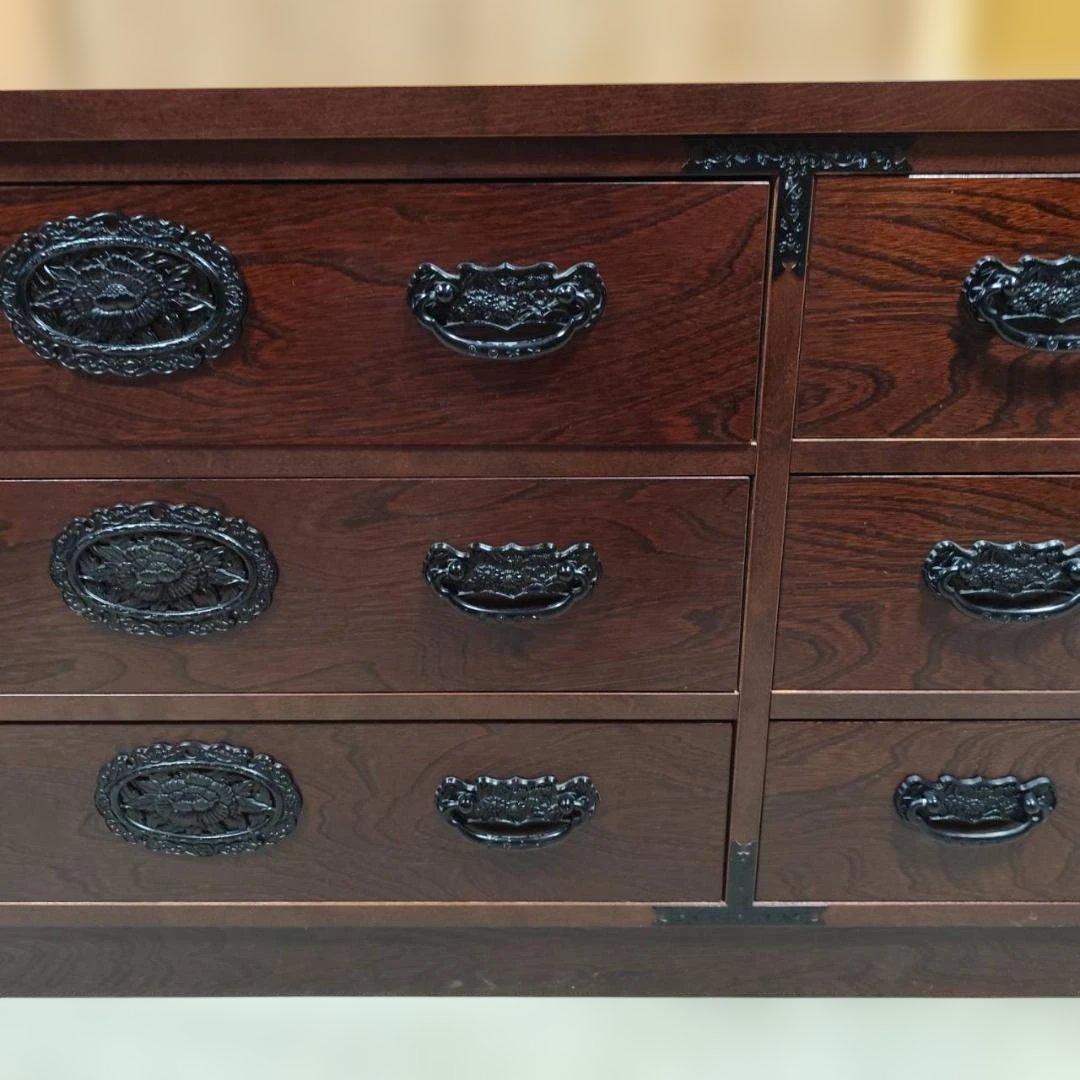 岩谷堂箪笥風 民芸家具 欅 整理タンス 和箪笥 時代箪笥 幅105.5cm