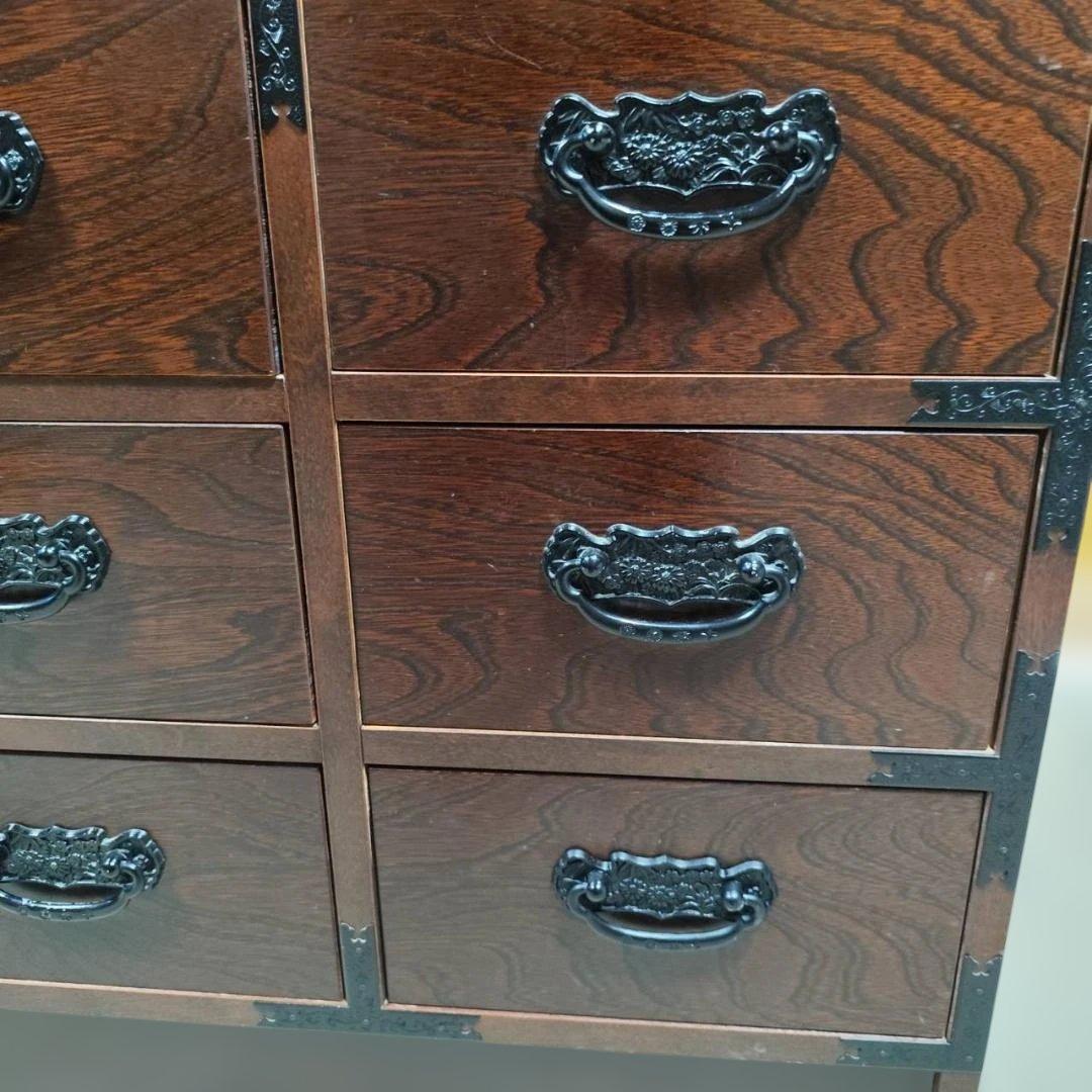 岩谷堂箪笥風 民芸家具 欅 整理タンス 和箪笥 時代箪笥 幅105.5cm