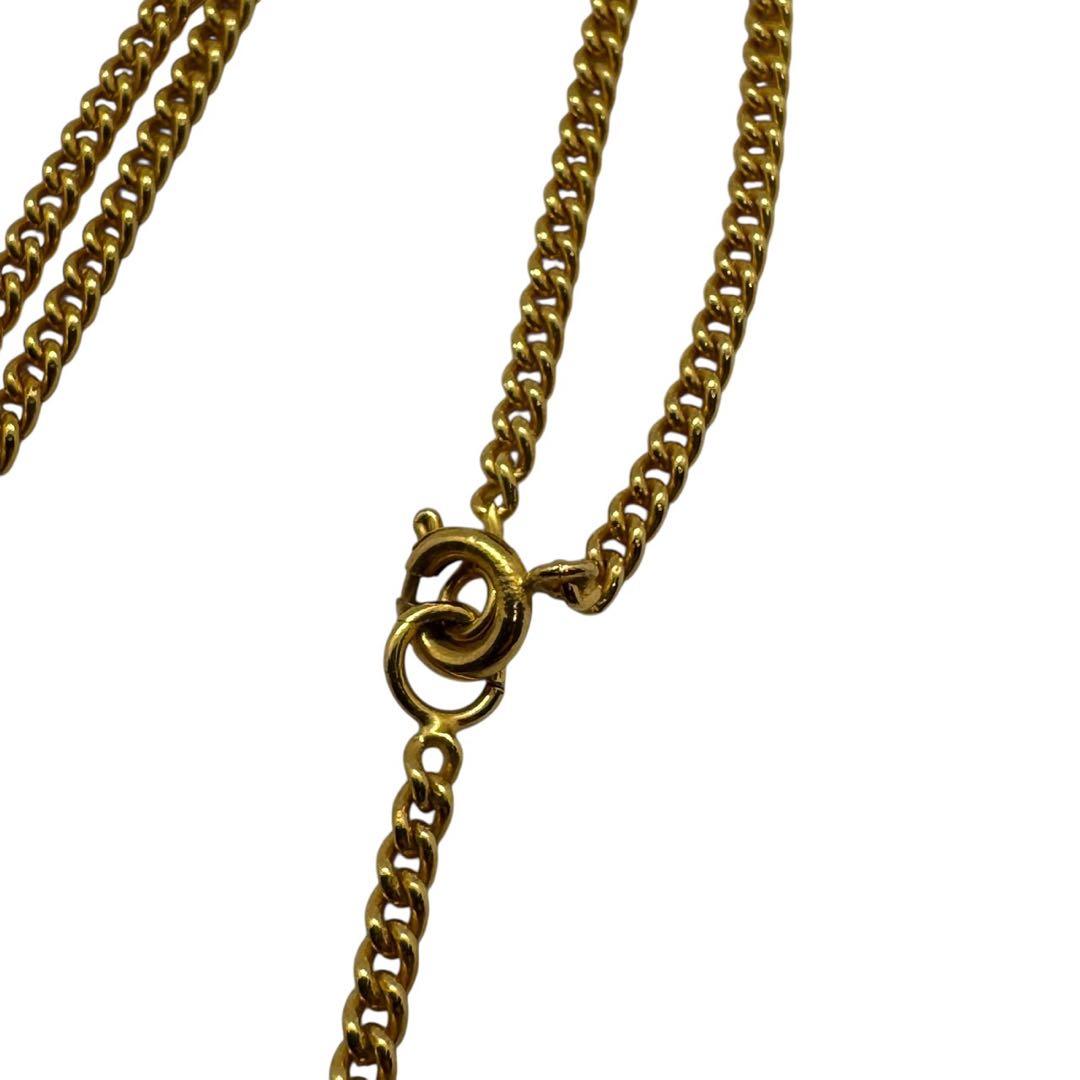 CELINE セリーヌ マカダム　ネックレス　ゴールドカラー