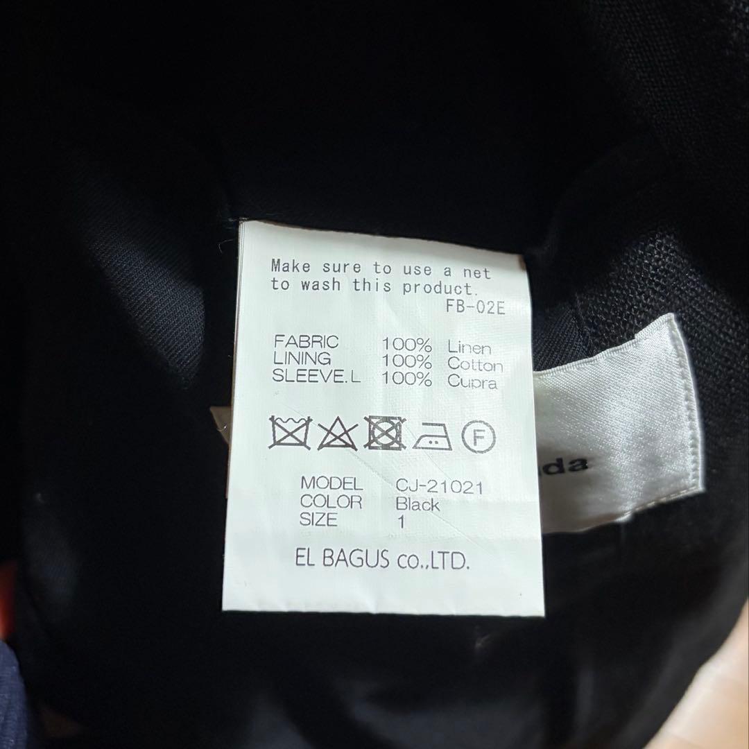 Chika Kisada 黒 テーラードジャケット　リネン