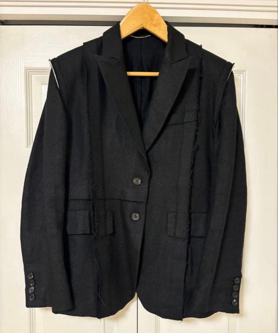 Chika Kisada 黒 テーラードジャケット　リネン