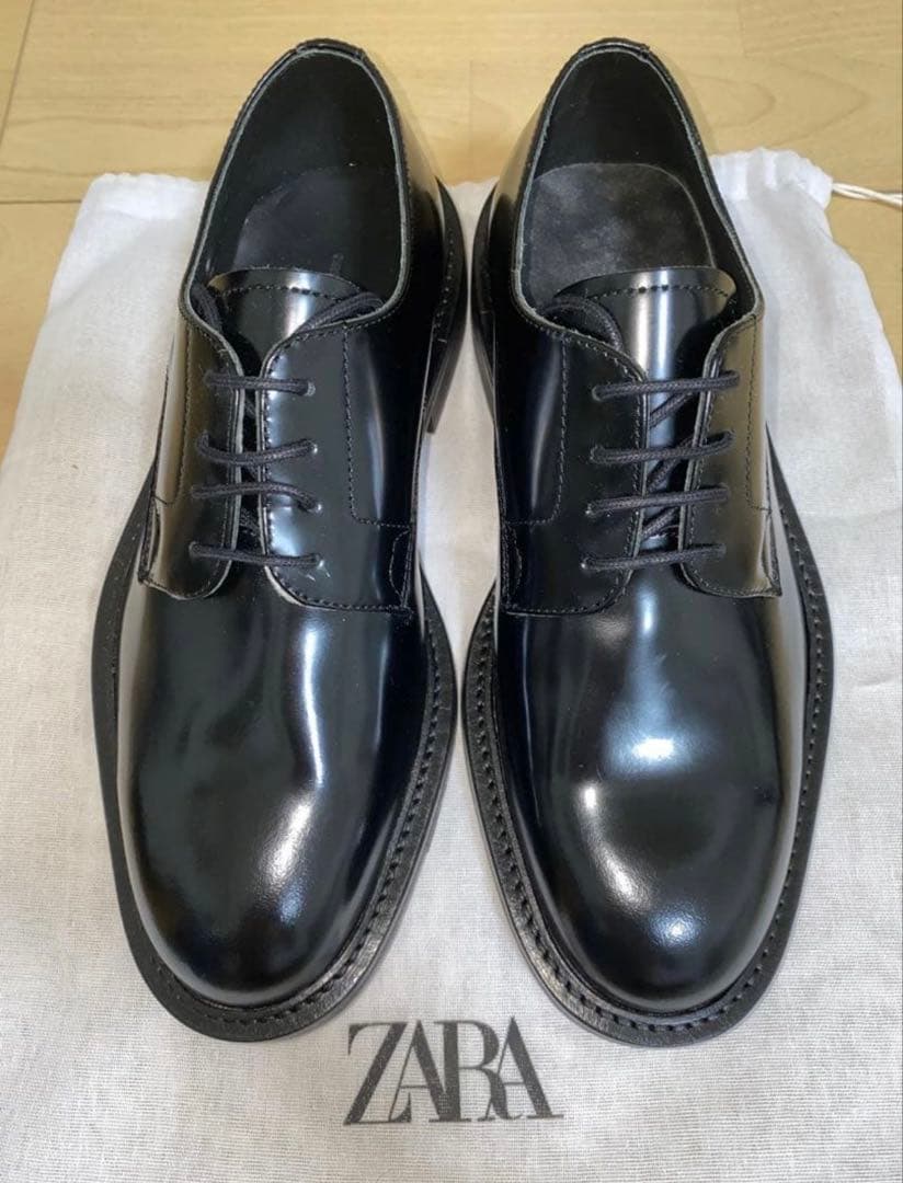 黒 ZARA ORIGINS レザーシューズ ビジネスシューズ ドレスアップ