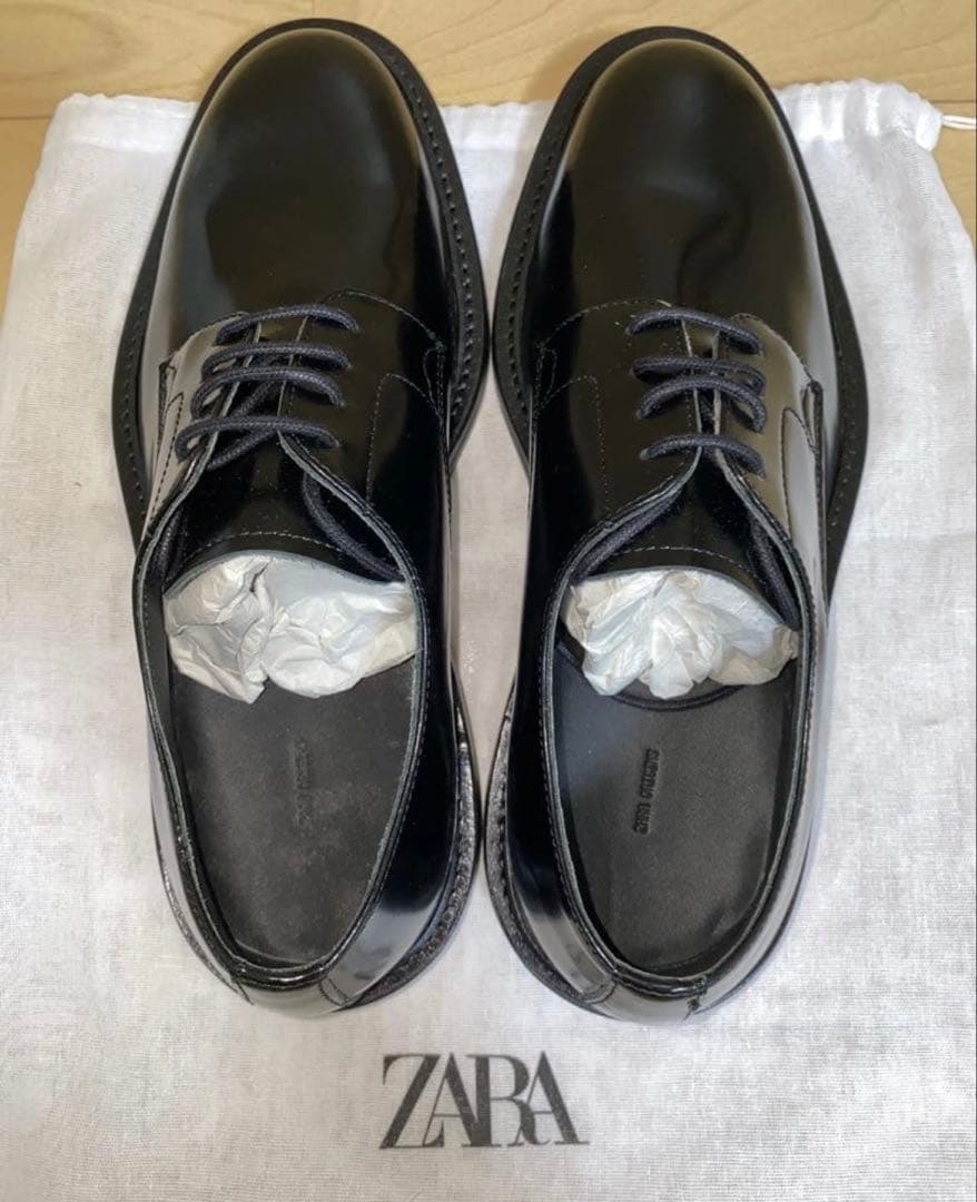 黒 ZARA ORIGINS レザーシューズ ビジネスシューズ ドレスアップ