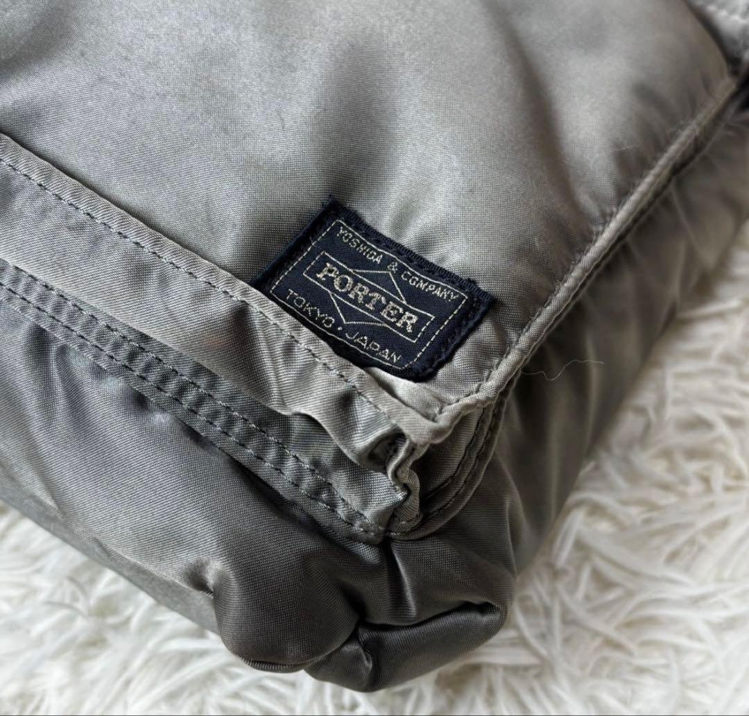 ポーター PORTER タンカー 薄型 ブリーフケース シルバーグレー