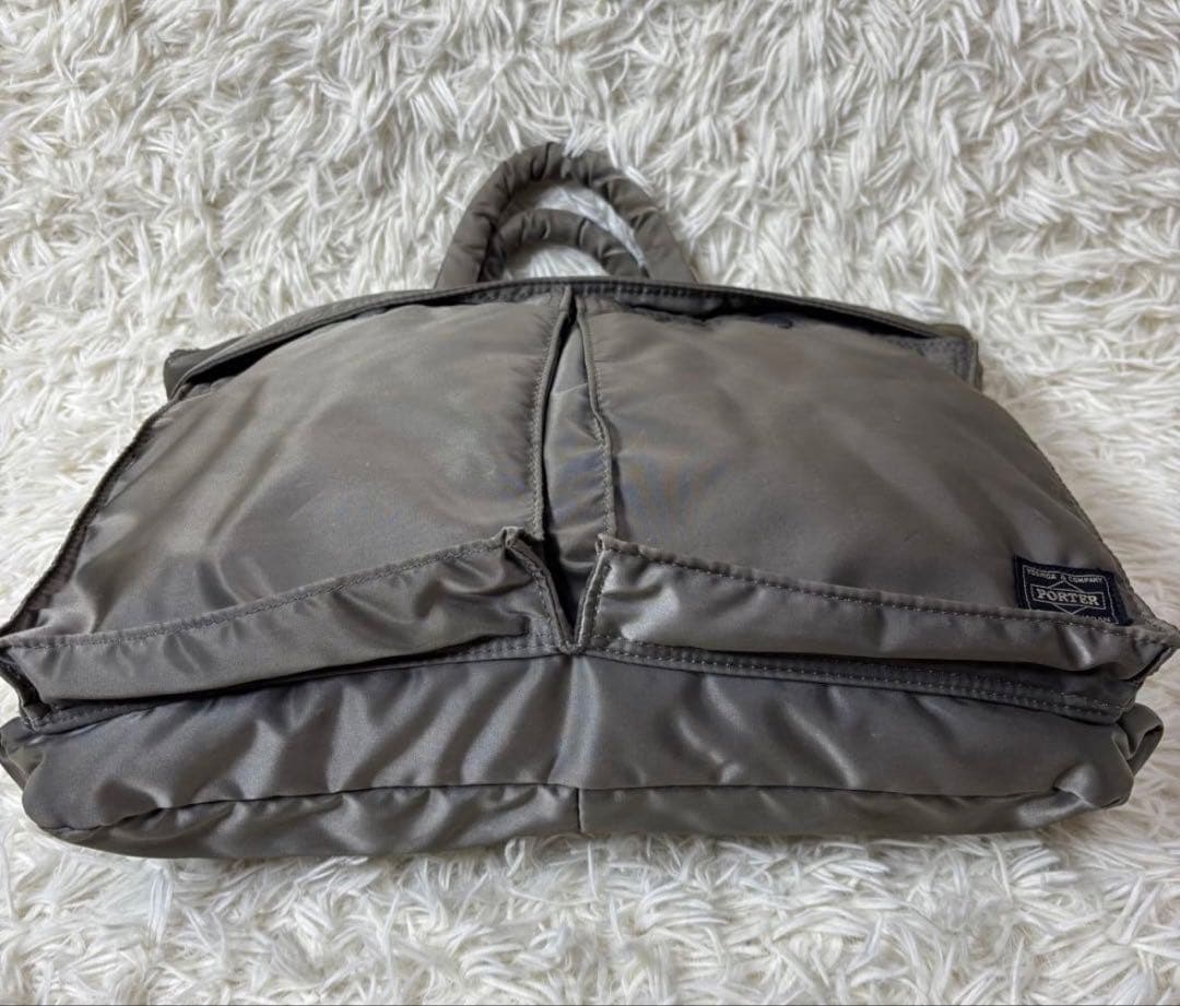 ポーター PORTER タンカー 薄型 ブリーフケース シルバーグレー
