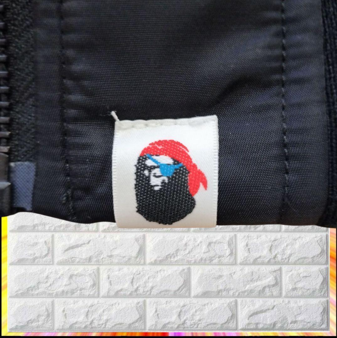 ほぼ新品 希少 APE FCRB 限定 MA-1 ボンバージャケット 黒 Ｌ