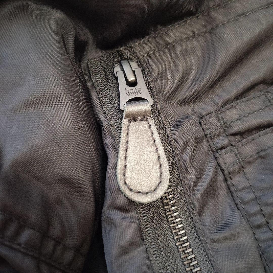 ほぼ新品 希少 APE FCRB 限定 MA-1 ボンバージャケット 黒 Ｌ