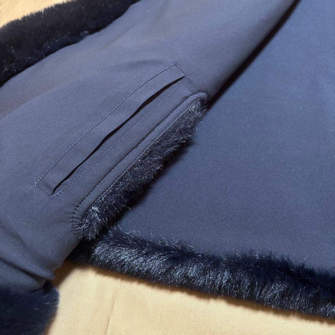 JENNE ネイビー ファー マフラー