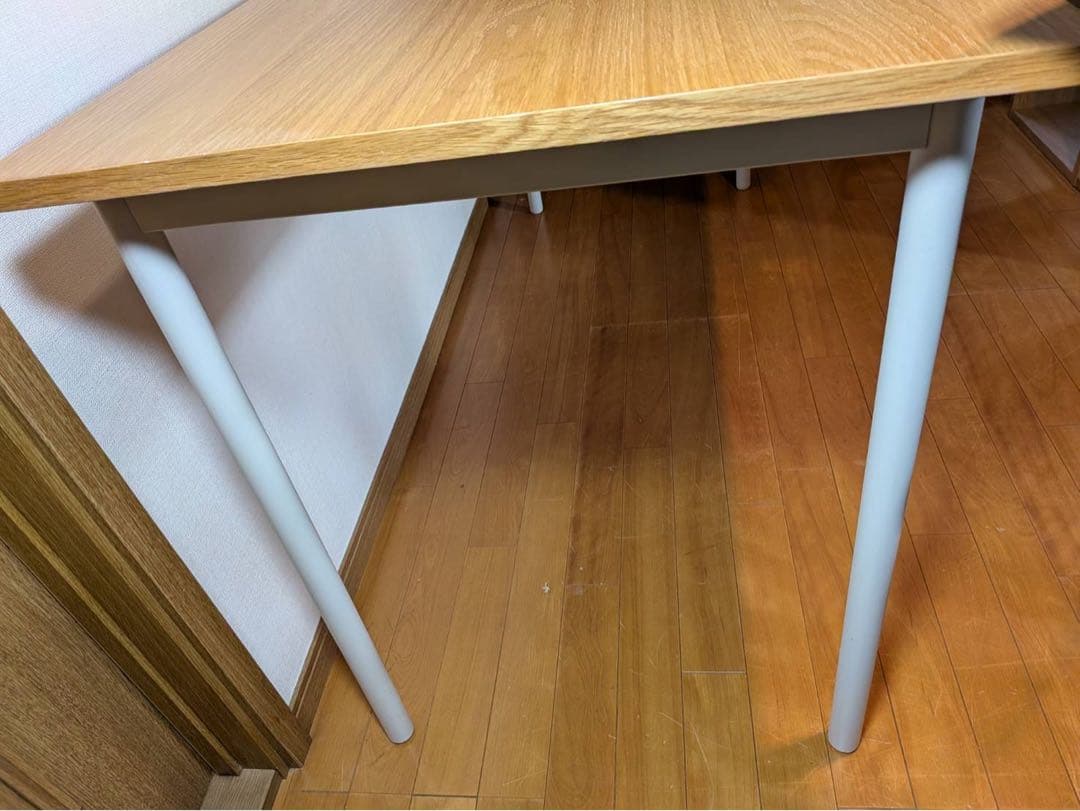 ■送料込■無印 パーソナルデスク パソコン机 スチールオーク 学習事務テーブル