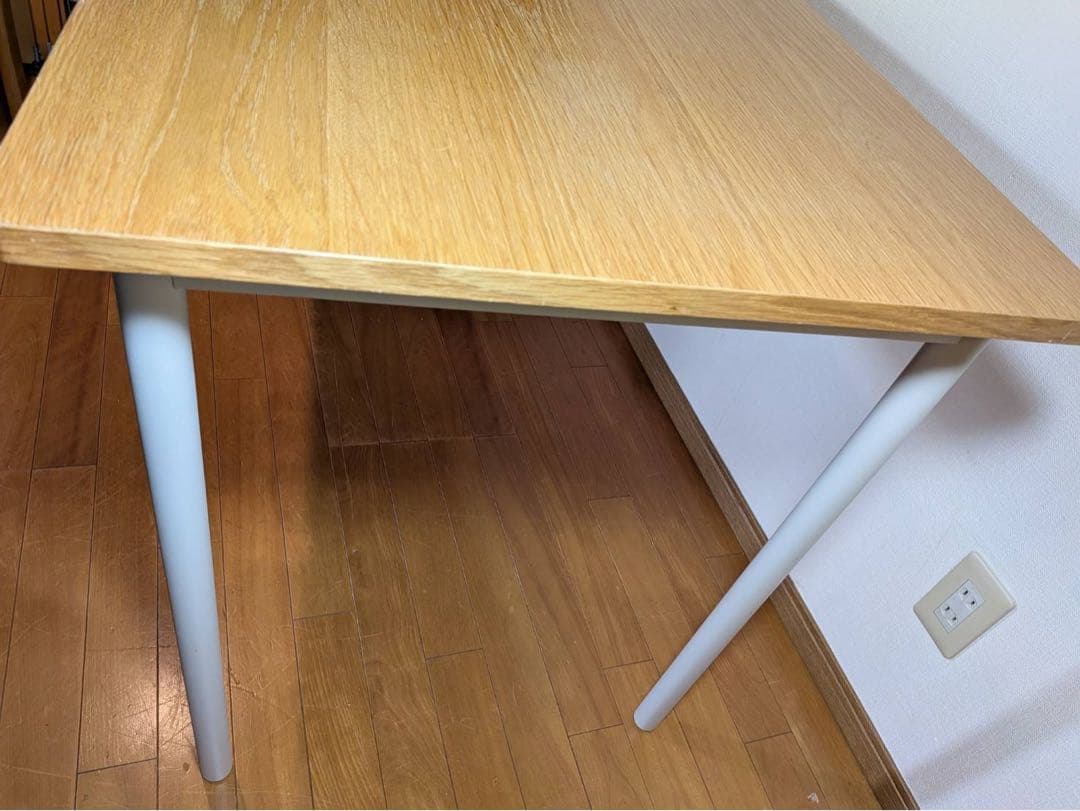 ■送料込■無印 パーソナルデスク パソコン机 スチールオーク 学習事務テーブル