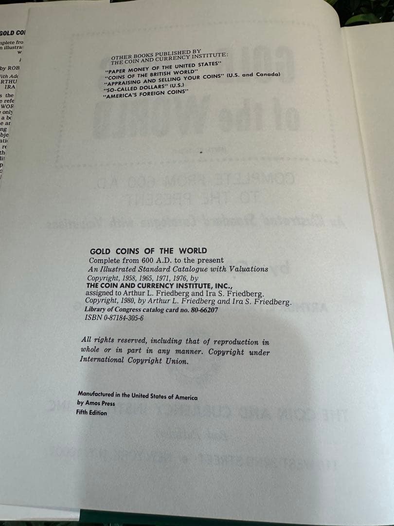 GOLD COINS OF THE WORLD 金貨カタログ第5版