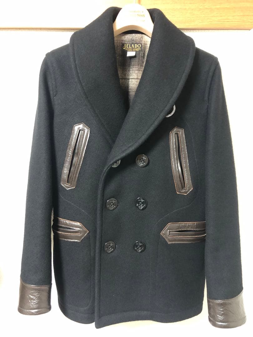 美品 JELADO ジェラード ウール ドンキーコート ピーコート 36