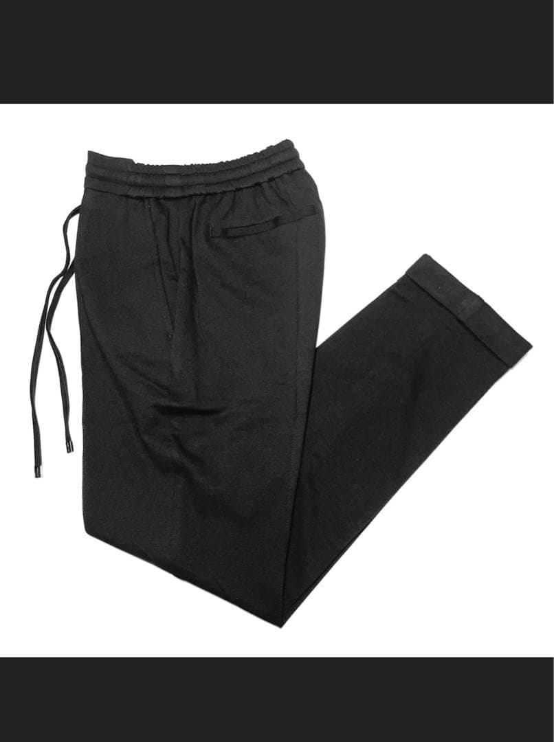 BERWICH H DUE 永久クリース ジャージーパンツ 干場別注ブラック42