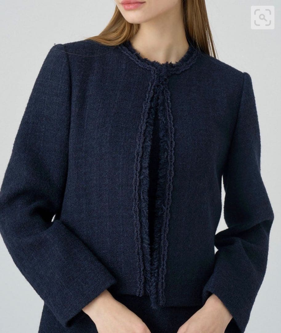 フ*ウ様 アナイ　ネイビーツイードクルージャケット【2024】　新品•未使用