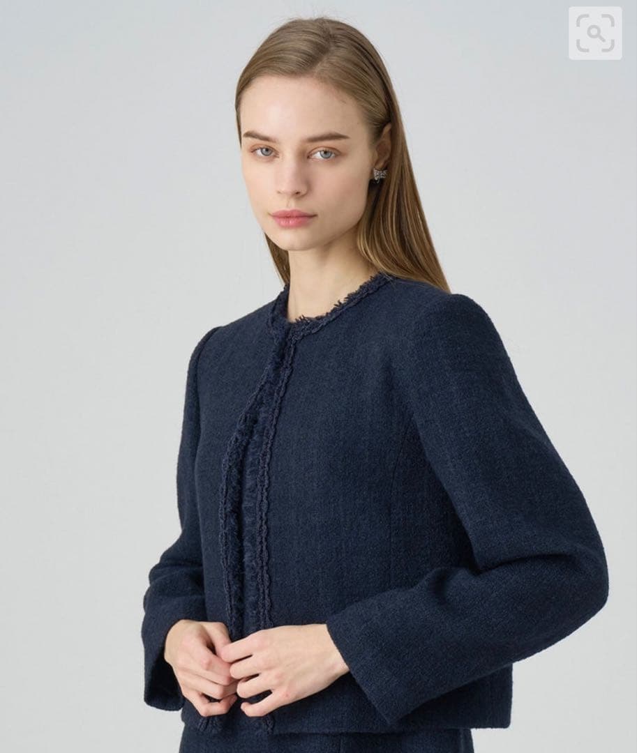 フ*ウ様 アナイ　ネイビーツイードクルージャケット【2024】　新品•未使用