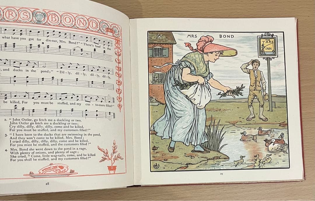 No250 アンティーク 古書 洋書 絵本 幼な子のオペラ ウォルター・クレイン