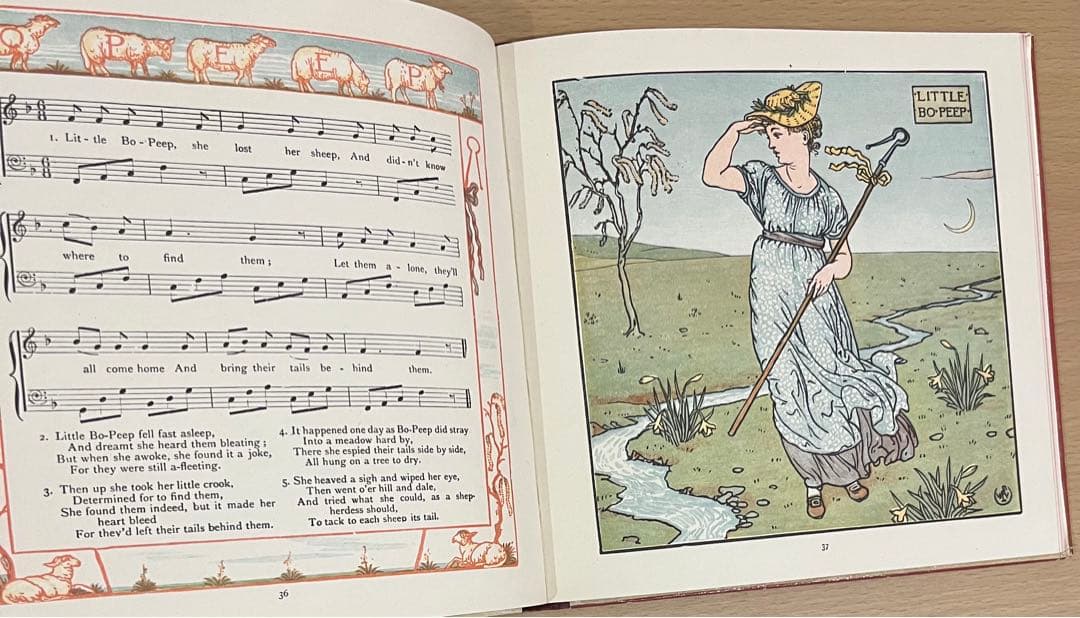 No250 アンティーク 古書 洋書 絵本 幼な子のオペラ ウォルター・クレイン