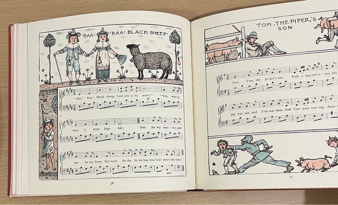 No250 アンティーク 古書 洋書 絵本 幼な子のオペラ ウォルター・クレイン