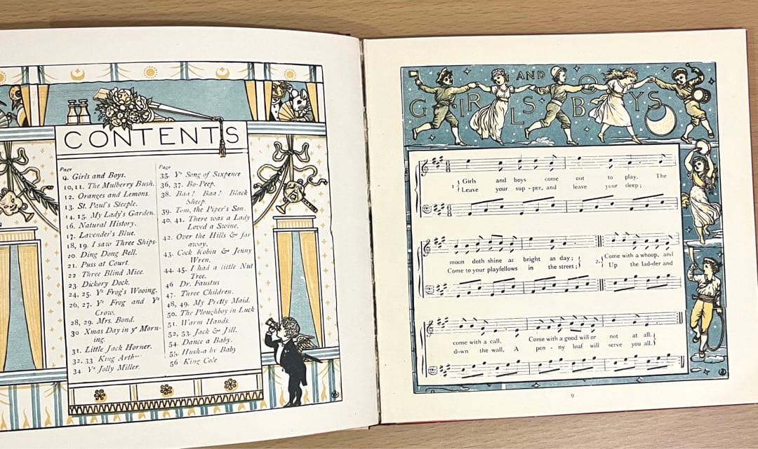 No250 アンティーク 古書 洋書 絵本 幼な子のオペラ ウォルター・クレイン