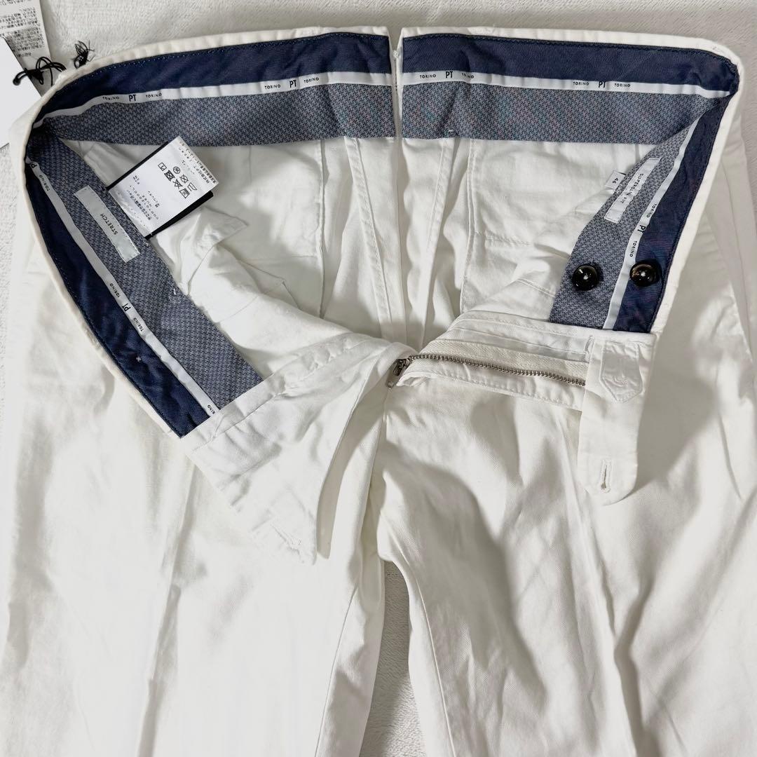 タグ付き未使用品 PT TORINO 白パンツ スリムフィット 46 チノ