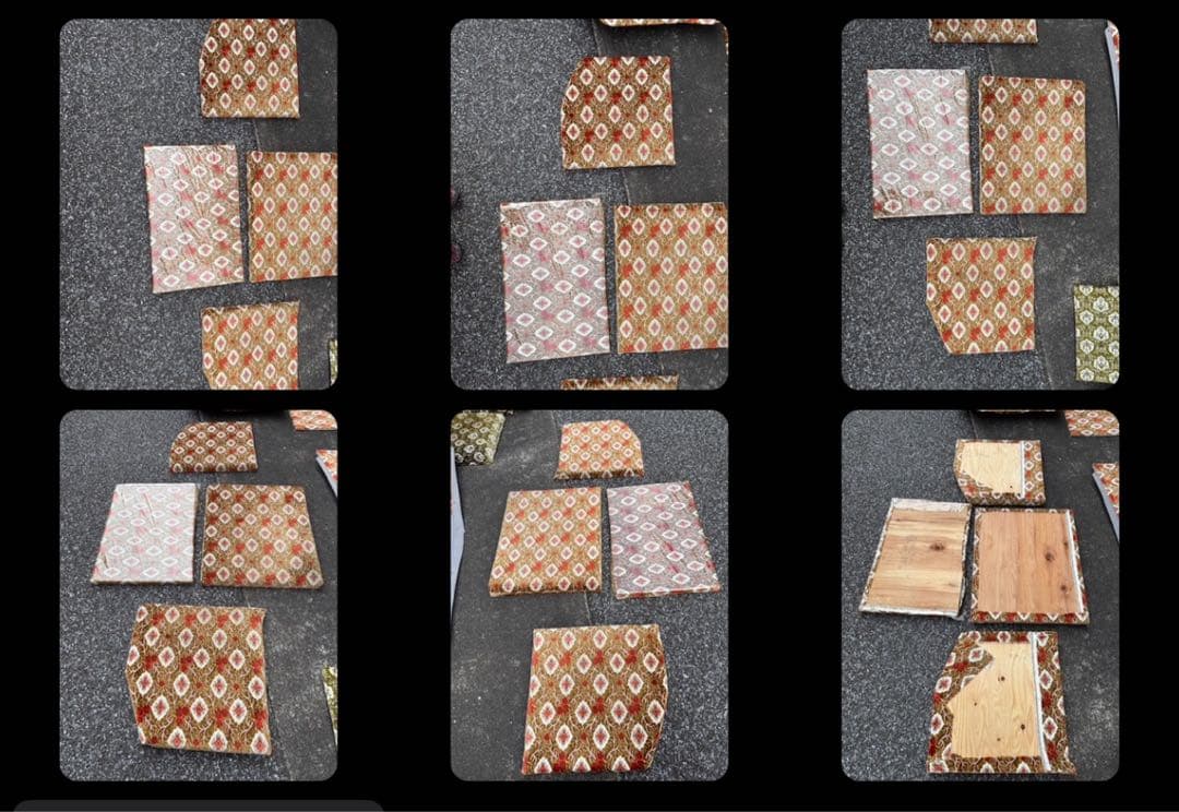 UD17 クオン マット等 多花束オレンジ 車用ソファセット