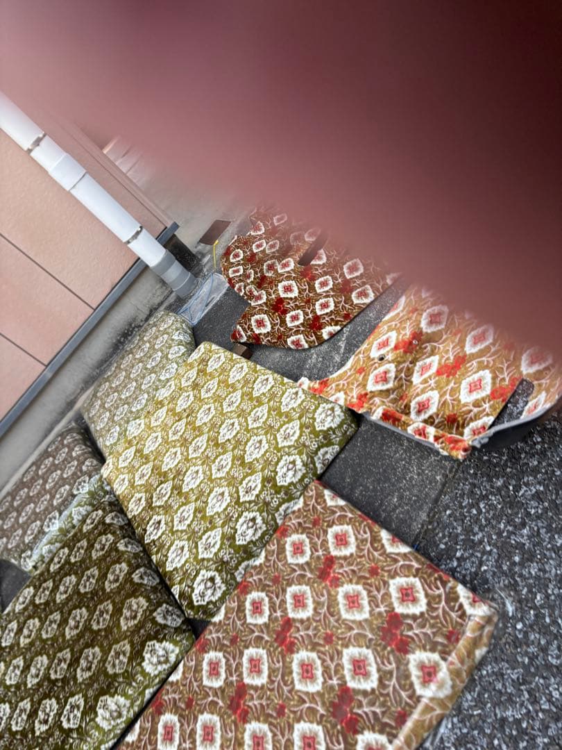 UD17 クオン マット等 多花束オレンジ 車用ソファセット