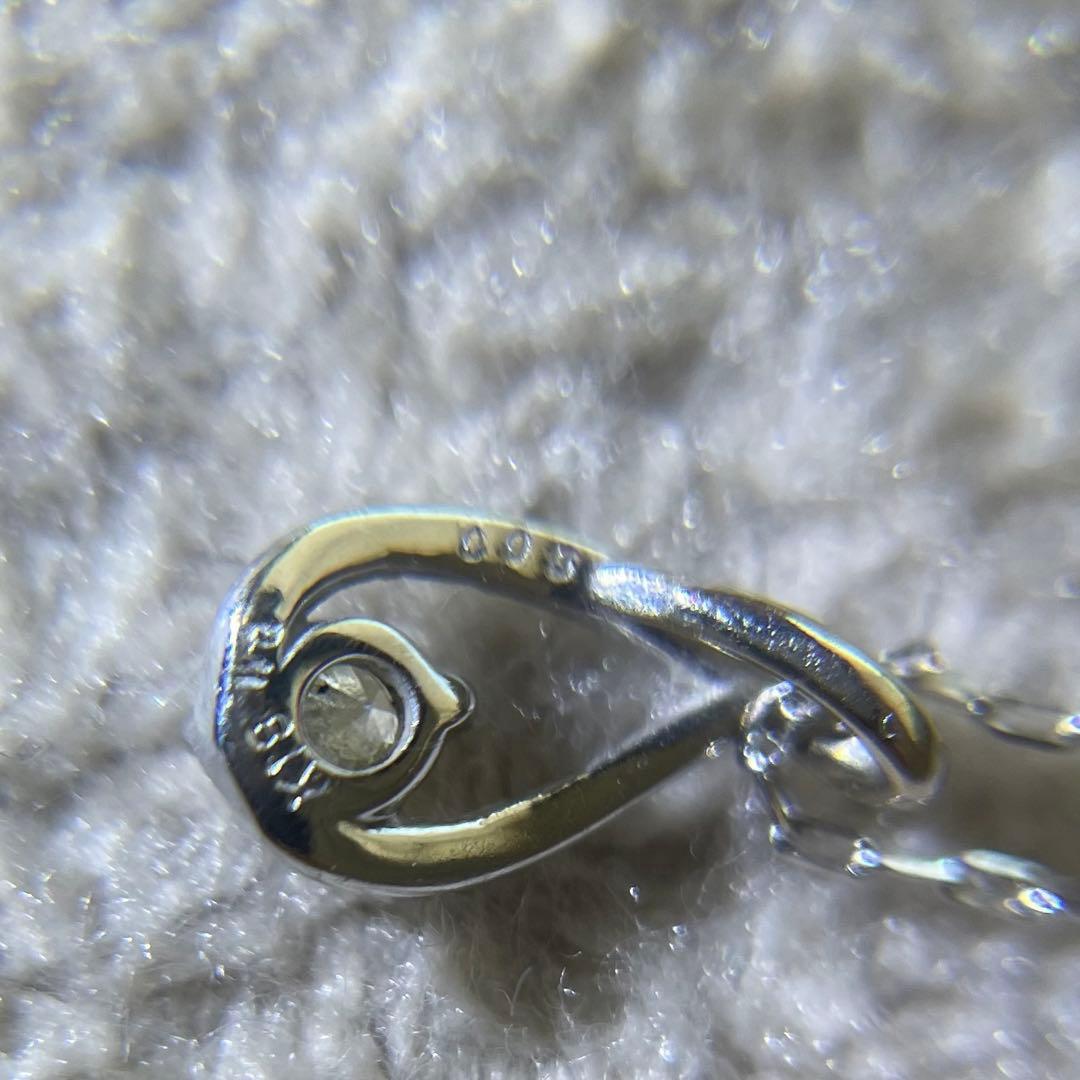 con affetto(コンアフェット)ダイヤネックレスK18 WG 美品