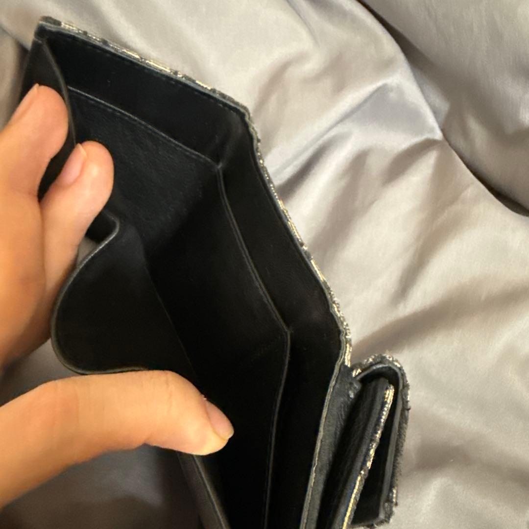 大人気！！DIOR 三つ折り財布 ケース付き オブリーク　ジャガード