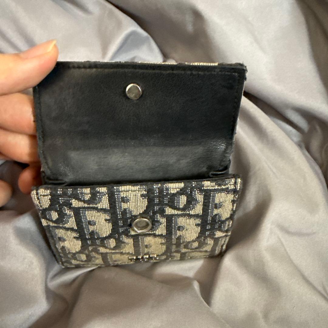 大人気！！DIOR 三つ折り財布 ケース付き オブリーク　ジャガード