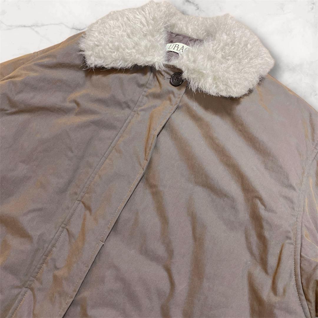 美品　URAGO 襟付き　中綿ジャンパー　ブラウン